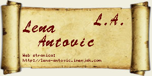 Lena Antović vizit kartica